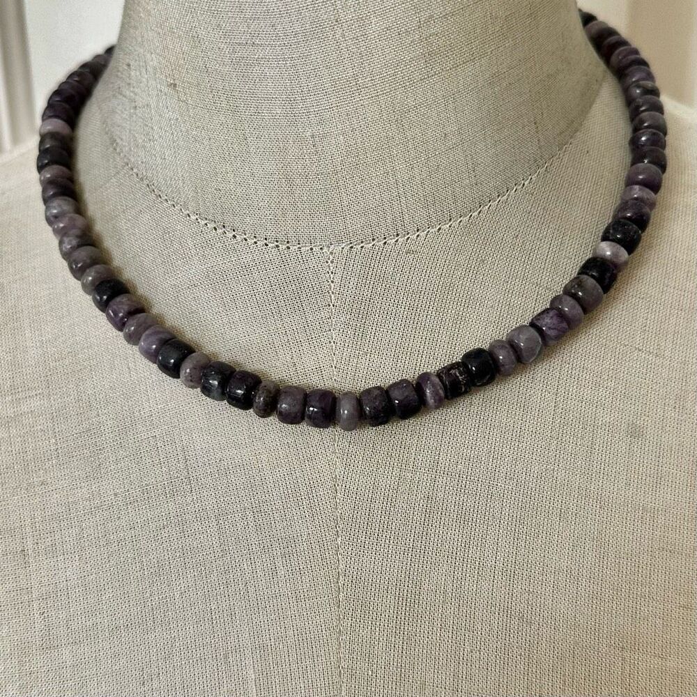 Jay King Mine Finds DTR amethyst beaded  necklace  Sterling silver